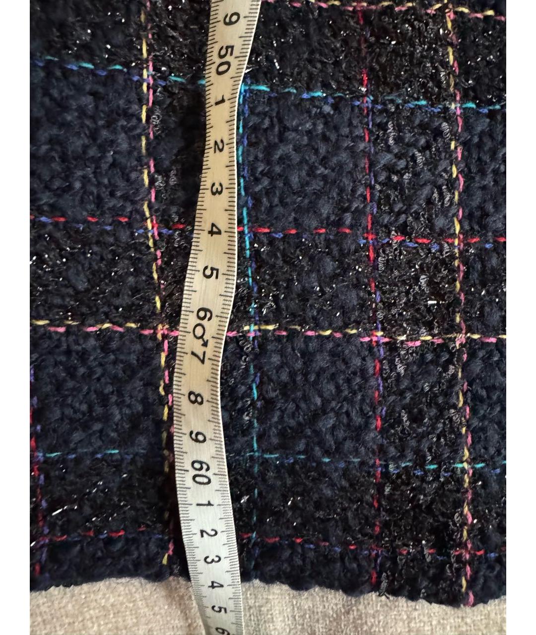CHANEL Мульти шерстяная юбка миди, фото 8