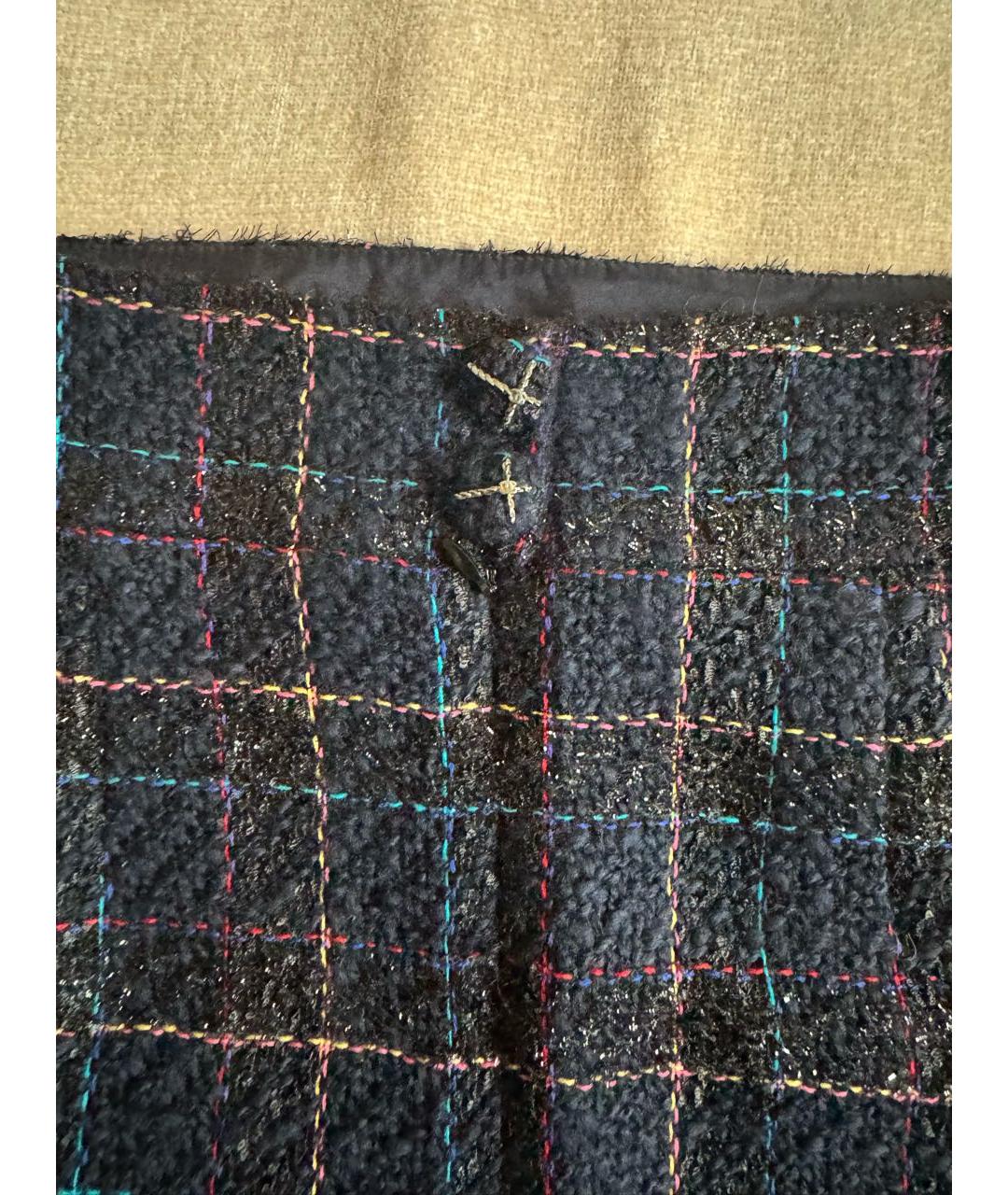 CHANEL Мульти шерстяная юбка миди, фото 3