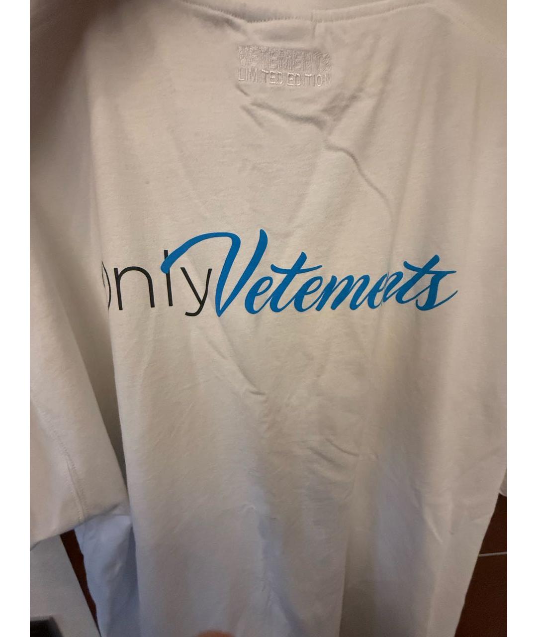 VETEMENTS Белая хлопковая футболка, фото 6