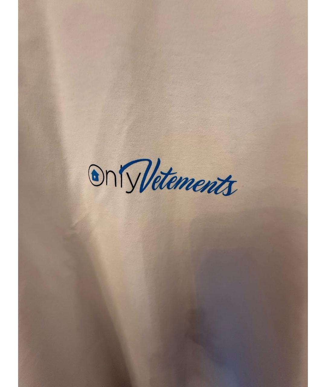 VETEMENTS Белая хлопковая футболка, фото 5