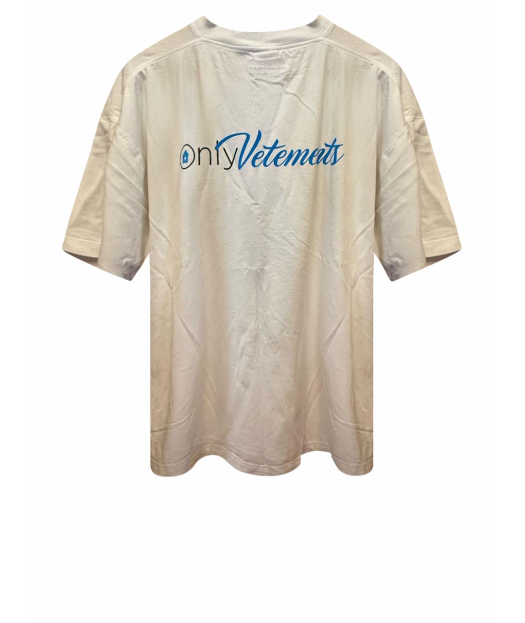 VETEMENTS Белая хлопковая футболка, фото 1