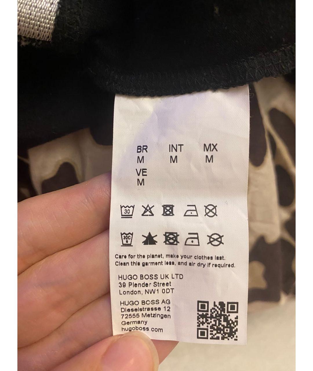 HUGO BOSS Черное хлопковое повседневное платье, фото 5