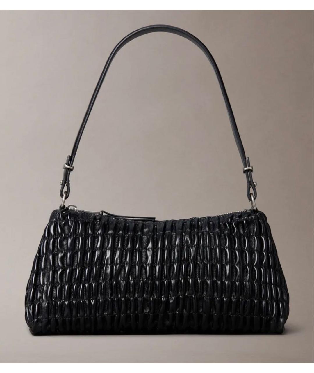 CALVIN KLEIN Черная сумка через плечо из искусственной кожи, фото 3