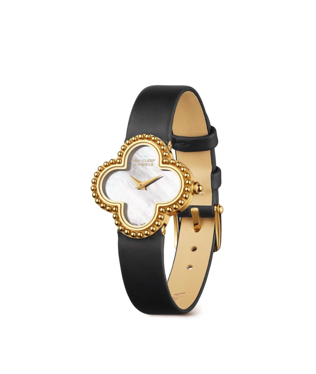 VAN CLEEF & ARPELS Черные часы из желтого золота, фото 4