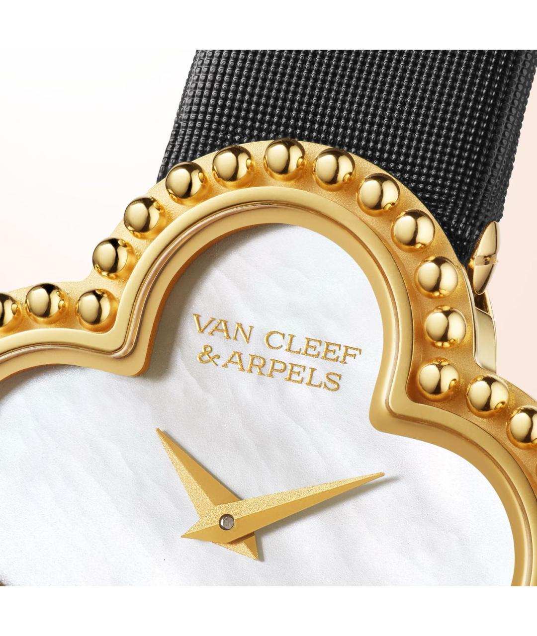 VAN CLEEF & ARPELS Черные часы из желтого золота, фото 3