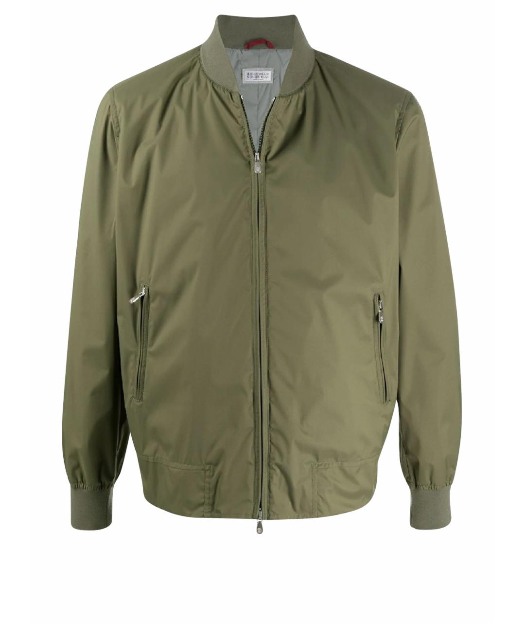 BRUNELLO CUCINELLI Коричневая полиэстеровая куртка, фото 5