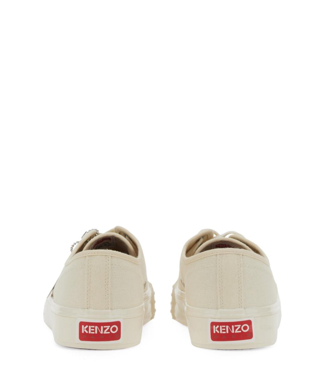 KENZO Белые текстильные кроссовки, фото 3