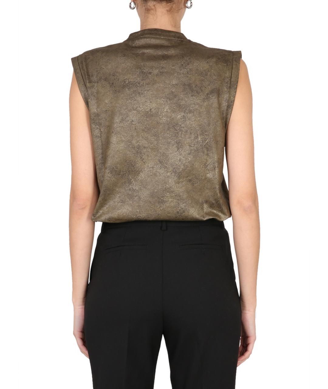 BALMAIN Бежевая хлопковая футболка, фото 4