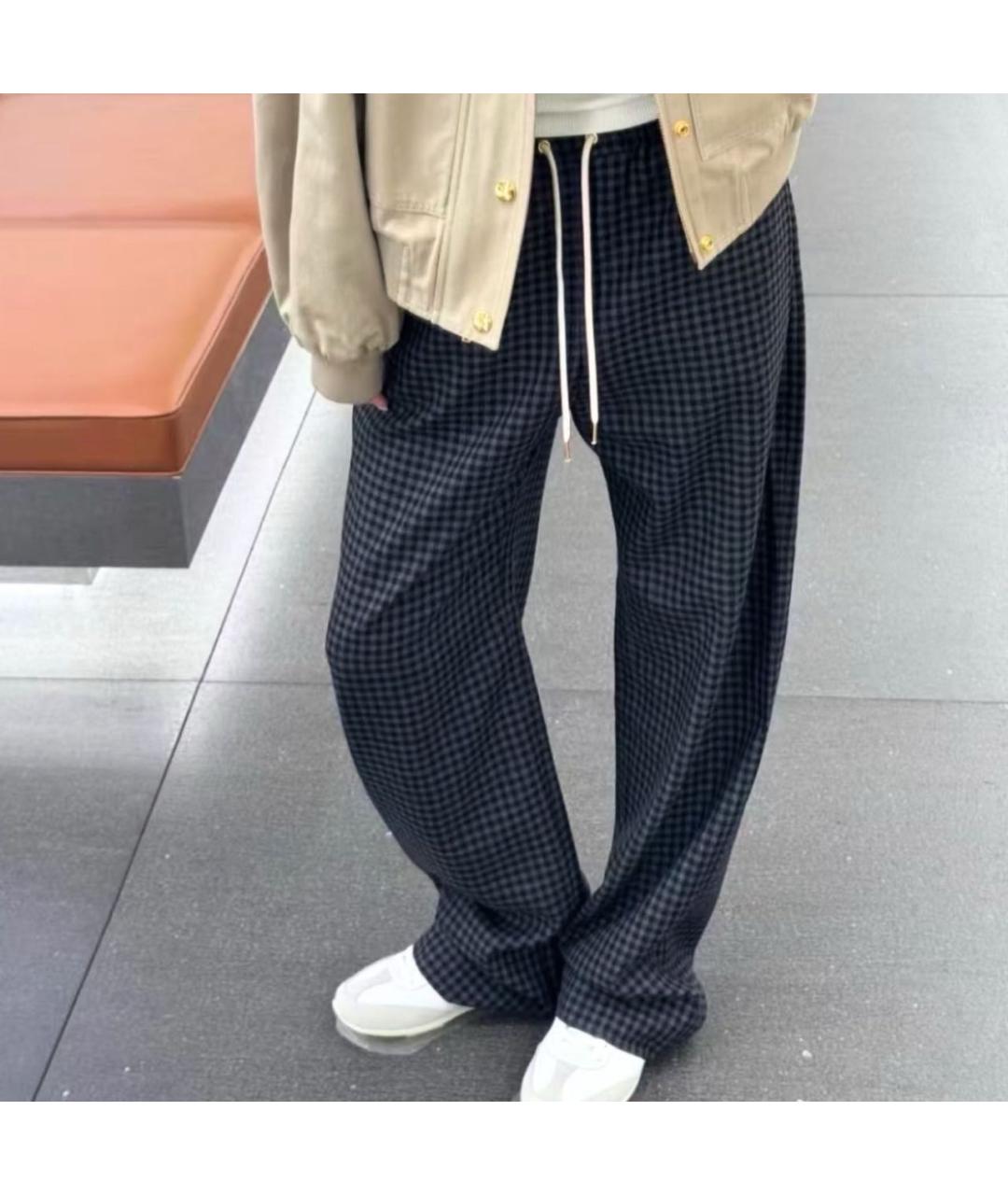 CELINE Серые шерстяные прямые брюки, фото 5