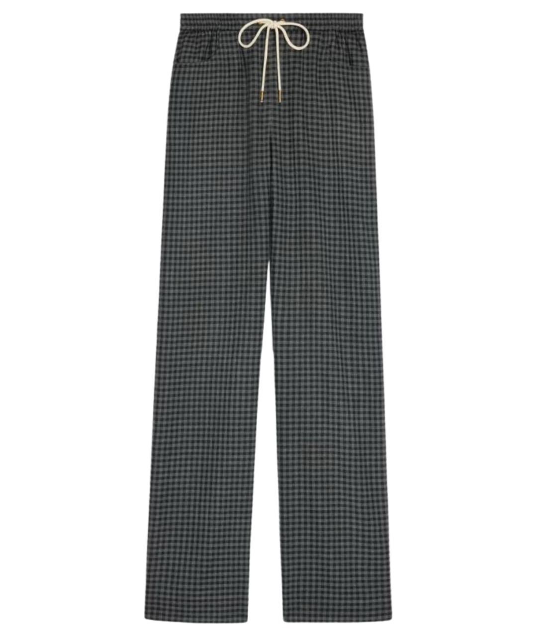 CELINE Серые шерстяные прямые брюки, фото 1