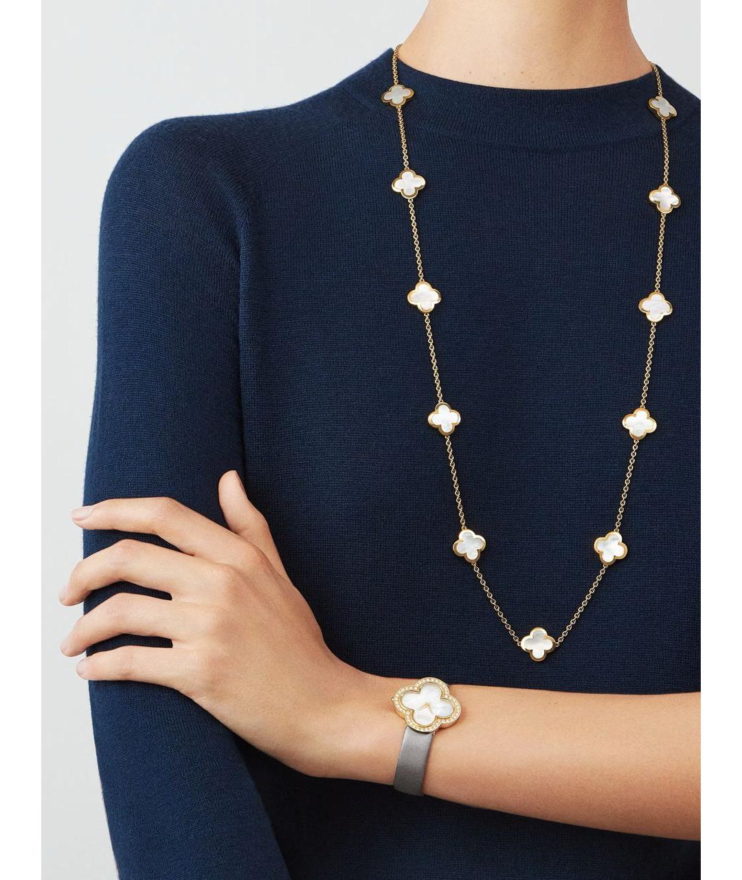 VAN CLEEF & ARPELS Темно-синие часы из желтого золота, фото 3