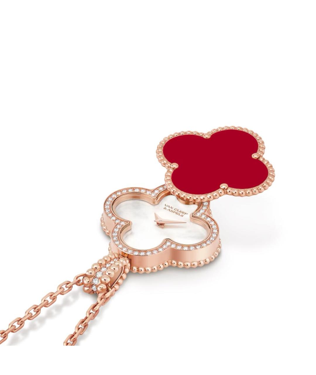 VAN CLEEF & ARPELS Красные часы из розового золота, фото 2