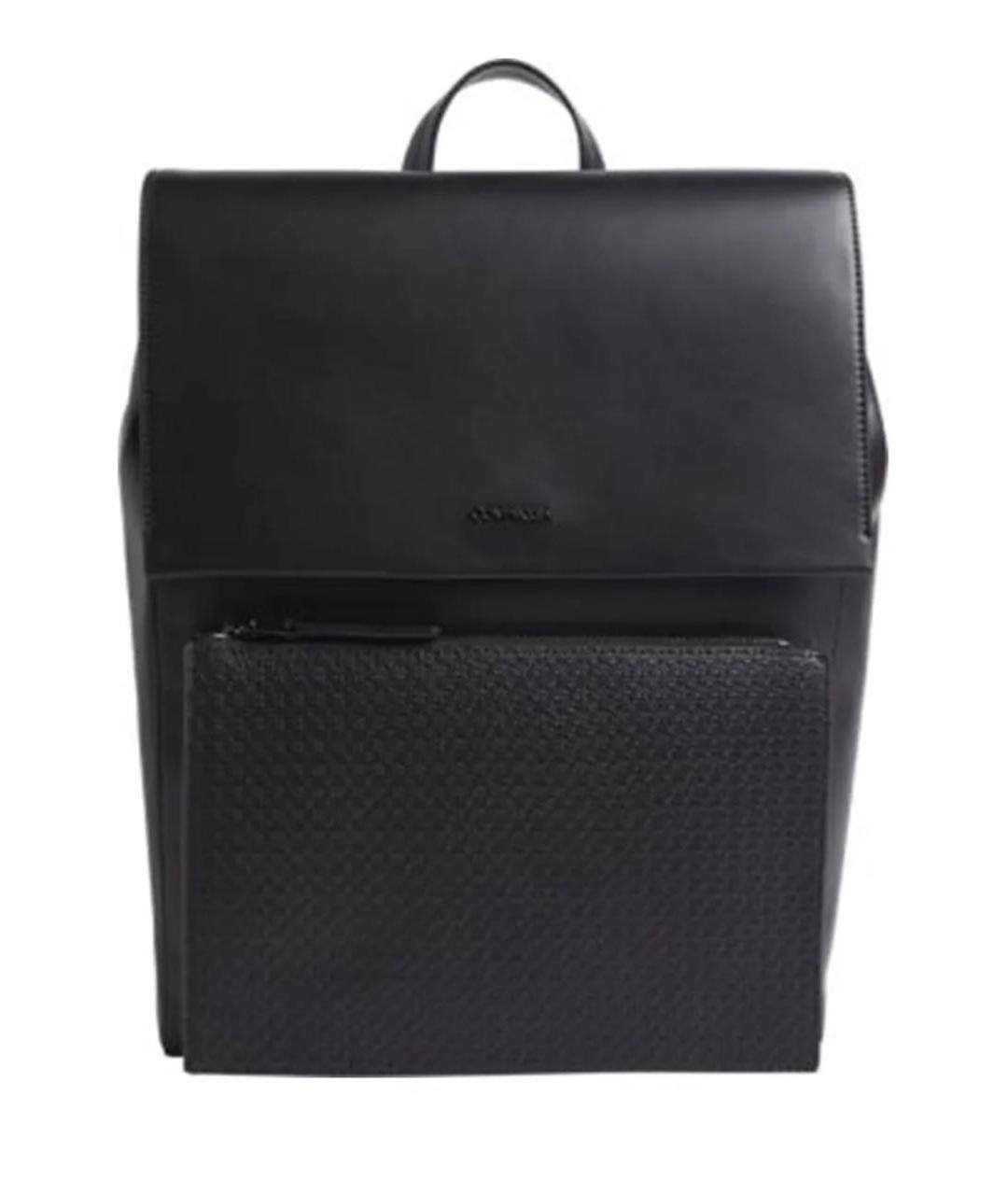 CALVIN KLEIN Черный рюкзак из искусственной кожи, фото 1