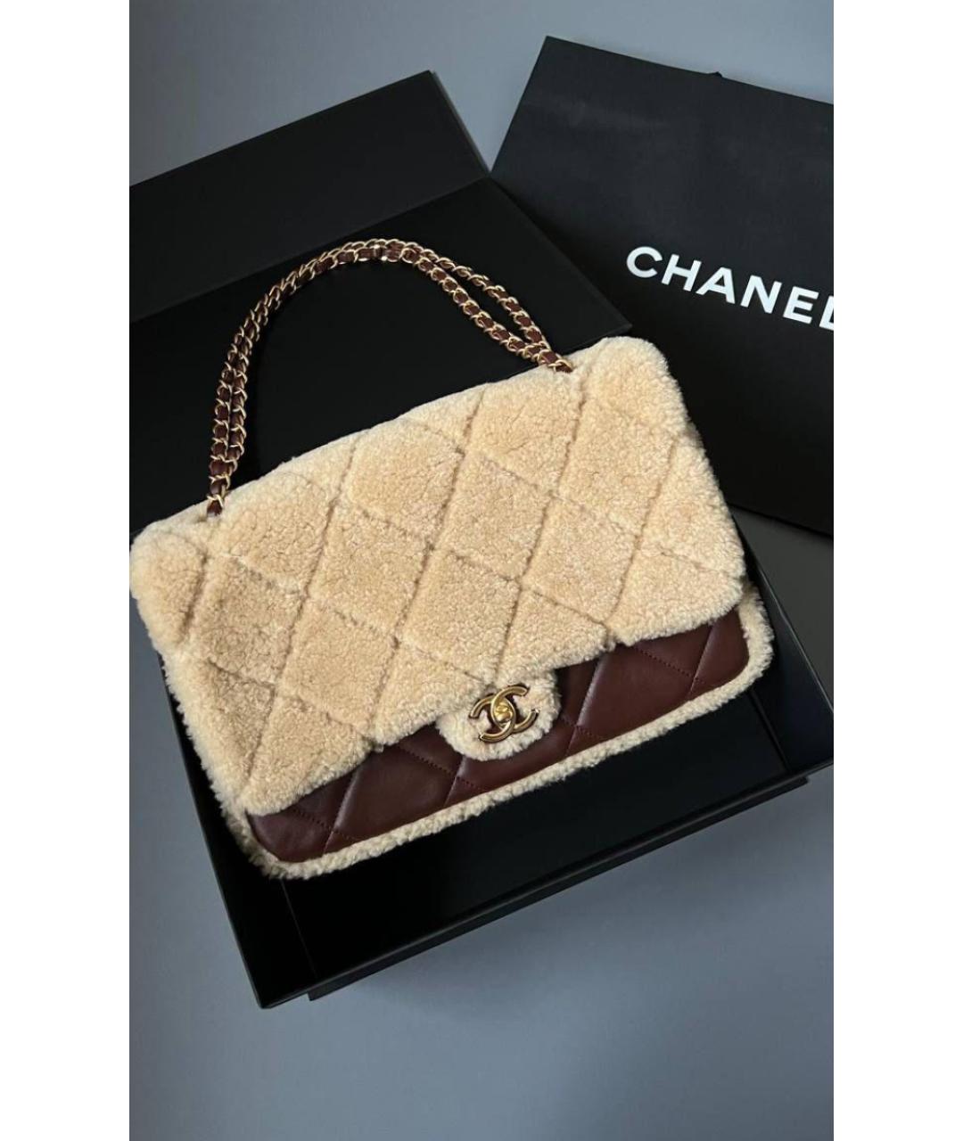 CHANEL Бордовая кожаная сумка через плечо, фото 2