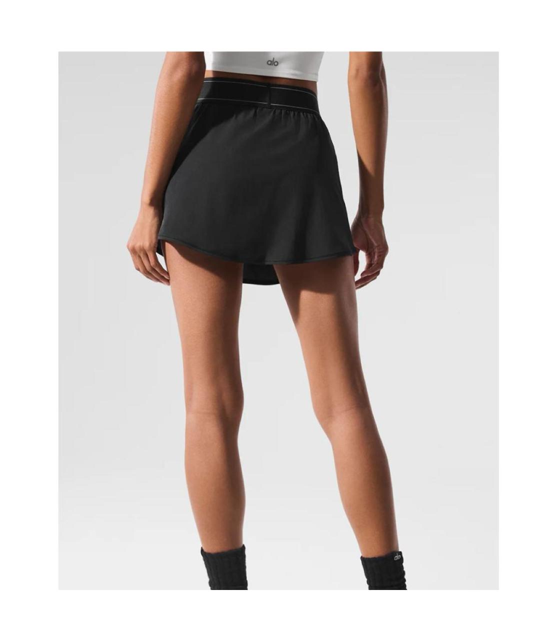 ALO YOGA Черные полиэстеровые спортивные брюки и шорты, фото 4