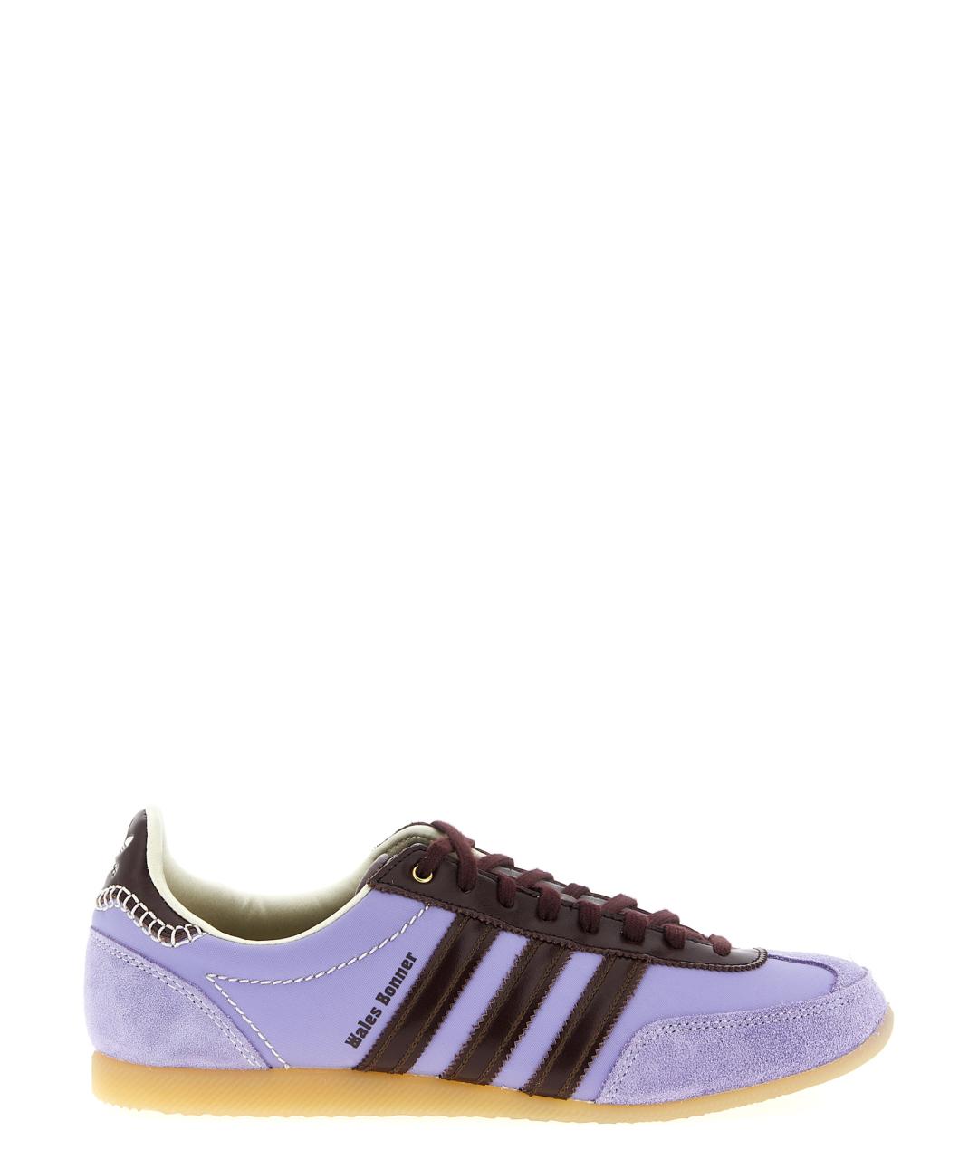 ADIDAS Фиолетовые кожаные низкие кроссовки / кеды, фото 1