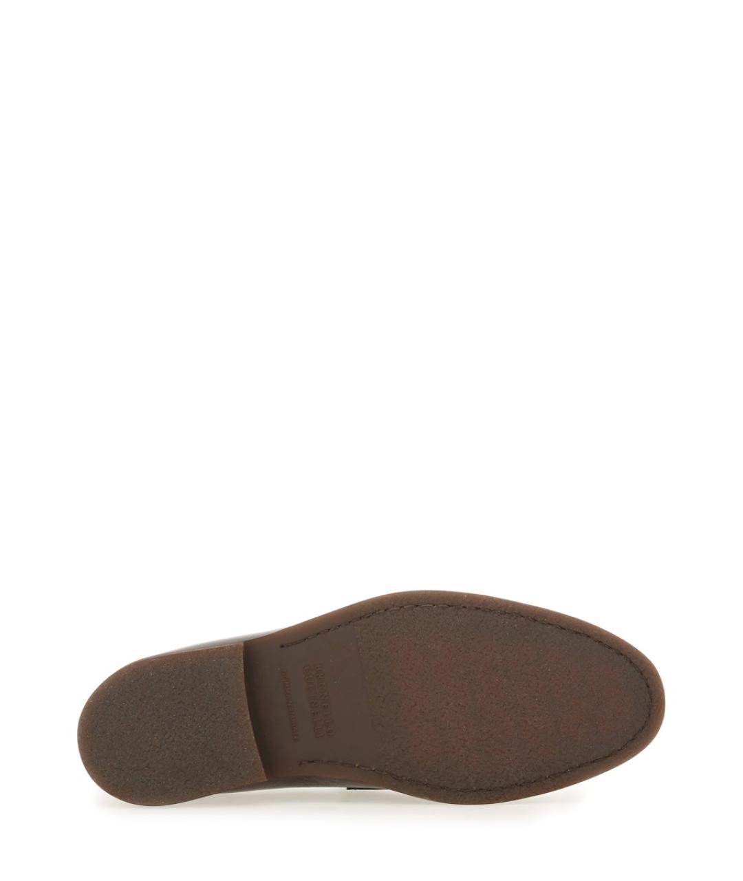 BRUNELLO CUCINELLI Коричневые кожаные лоферы, фото 5