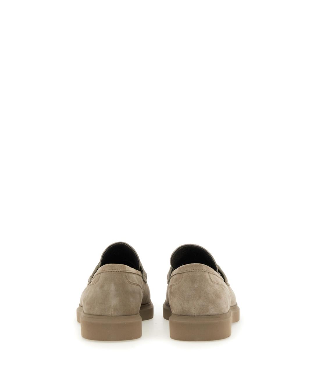 BRUNELLO CUCINELLI Бежевые замшевые лоферы, фото 4
