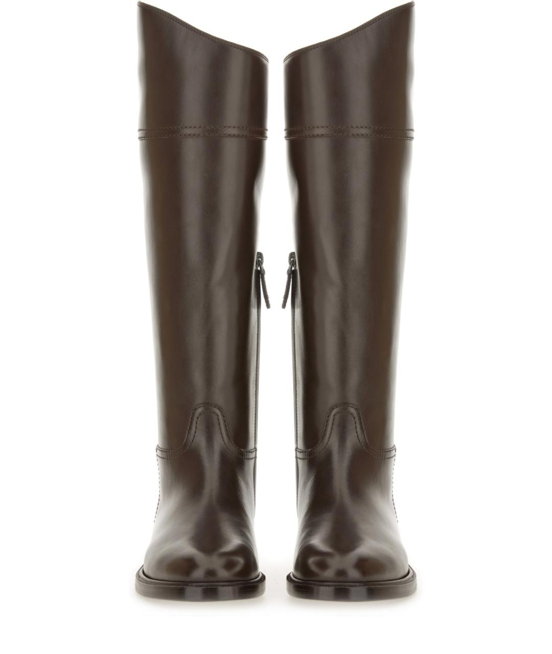 BRUNELLO CUCINELLI Коричневые кожаные сапоги, фото 4