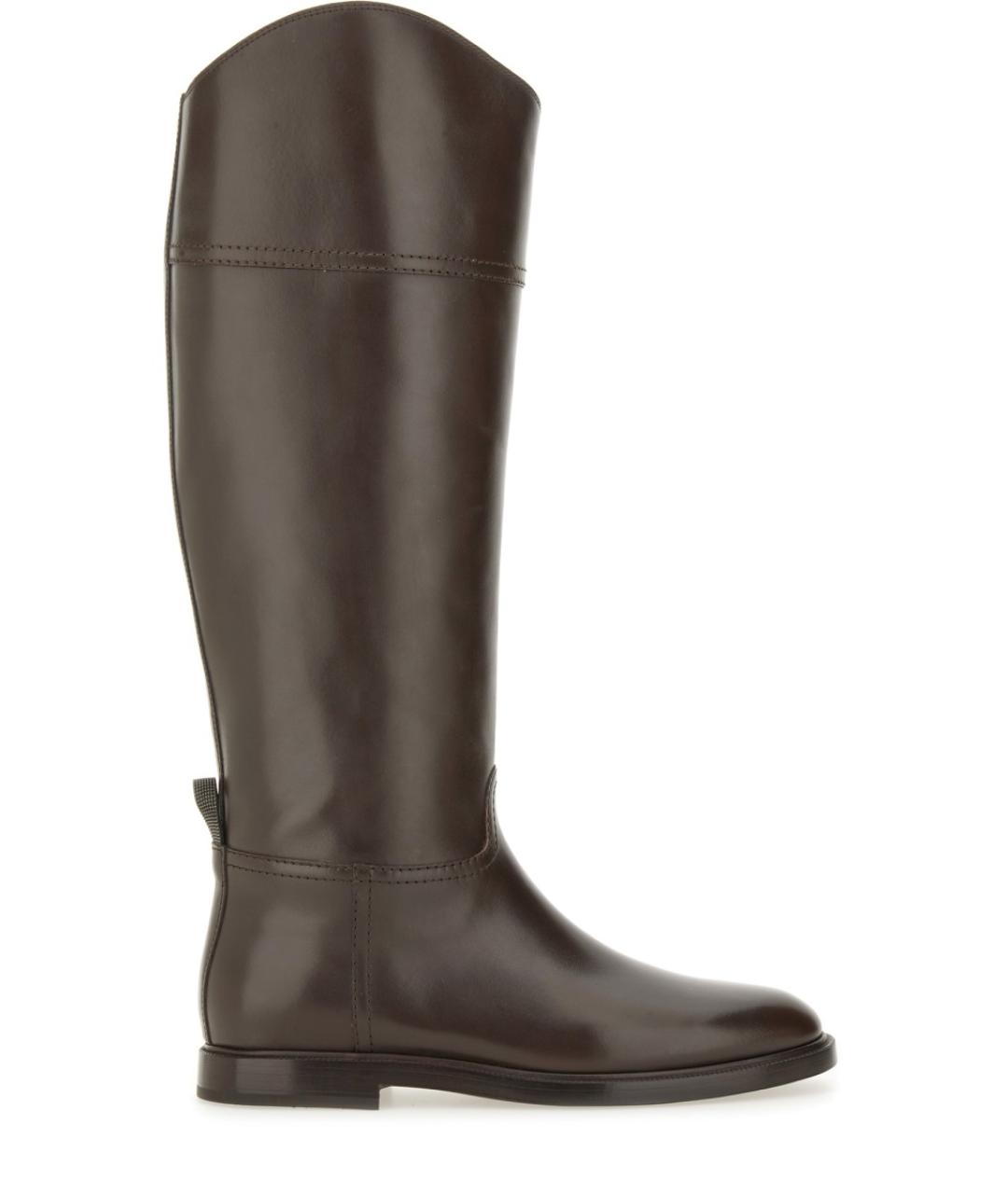 BRUNELLO CUCINELLI Коричневые кожаные сапоги, фото 1