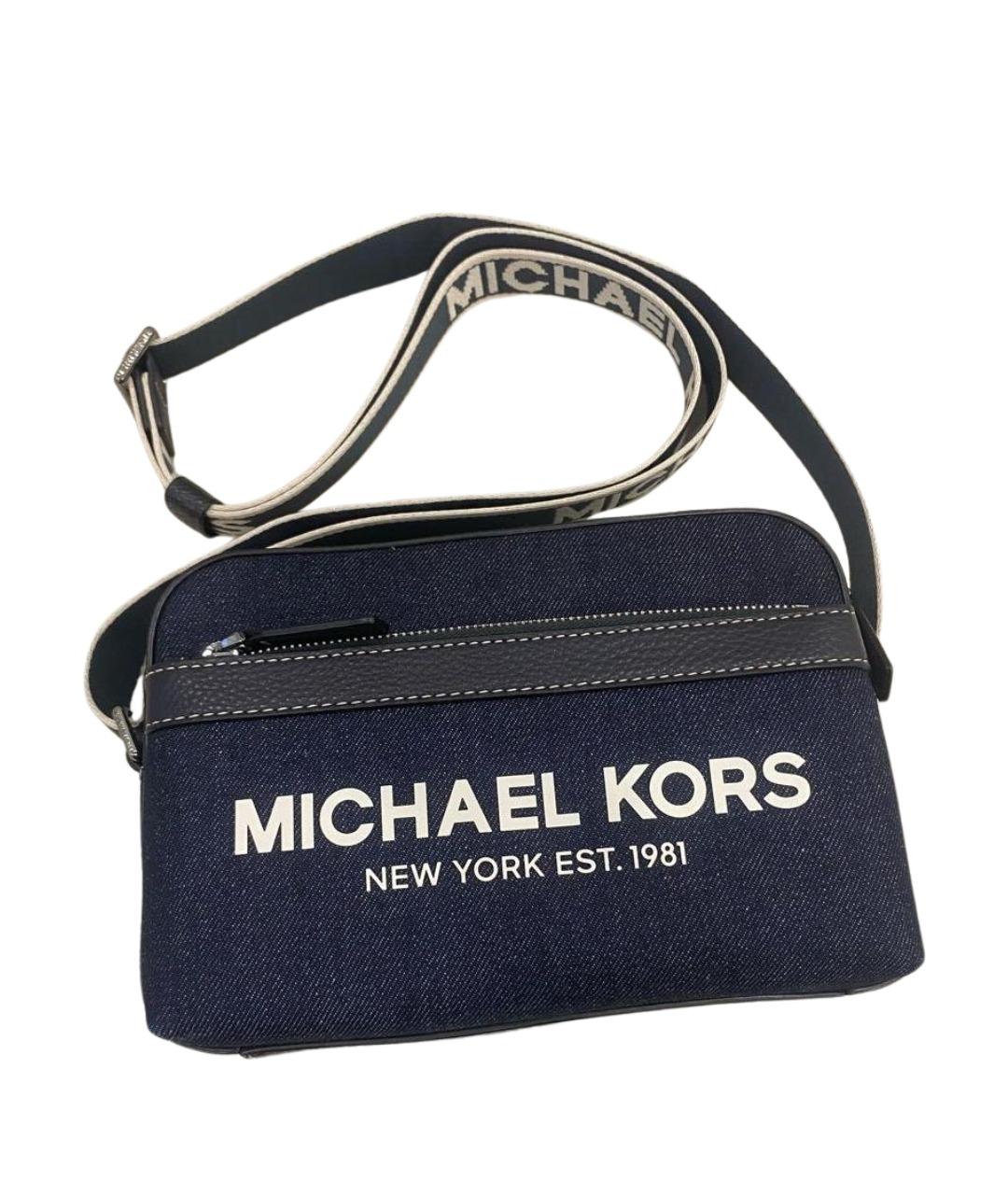 MICHAEL KORS Темно-синяя деним сумка на плечо, фото 1