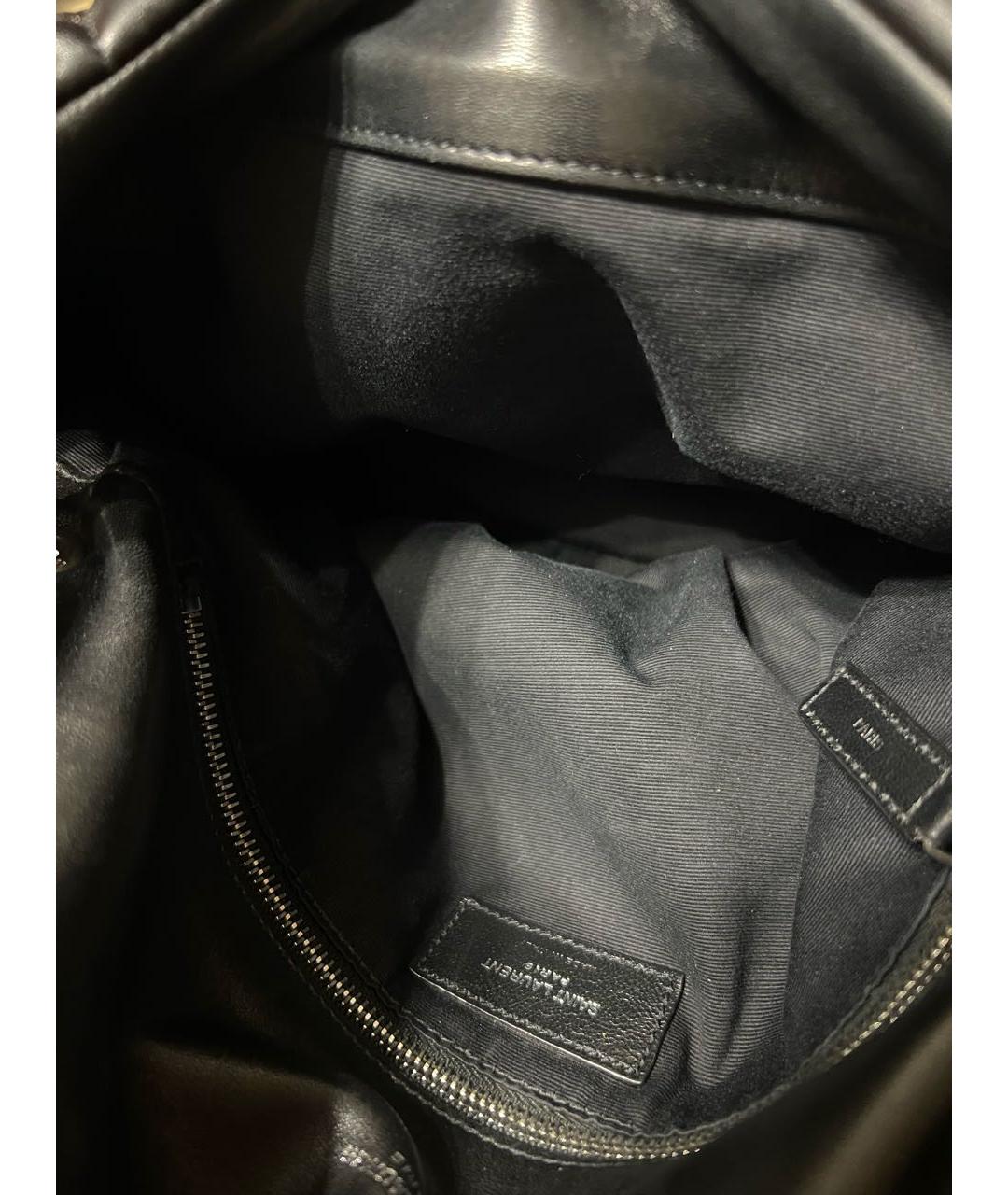 SAINT LAURENT Черная кожаная сумка через плечо, фото 5