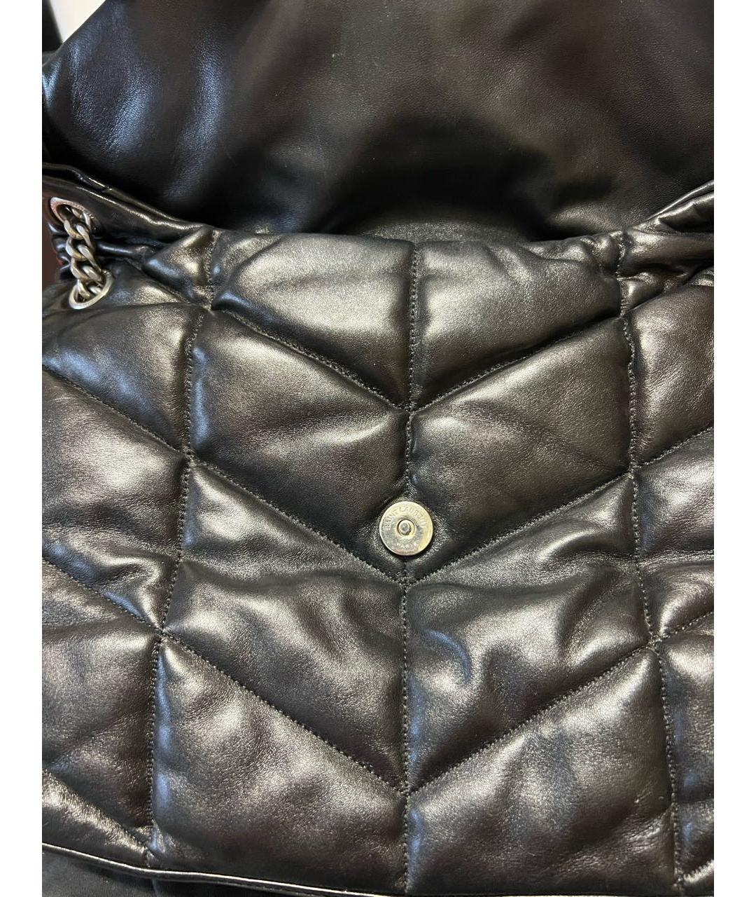 SAINT LAURENT Черная кожаная сумка через плечо, фото 7