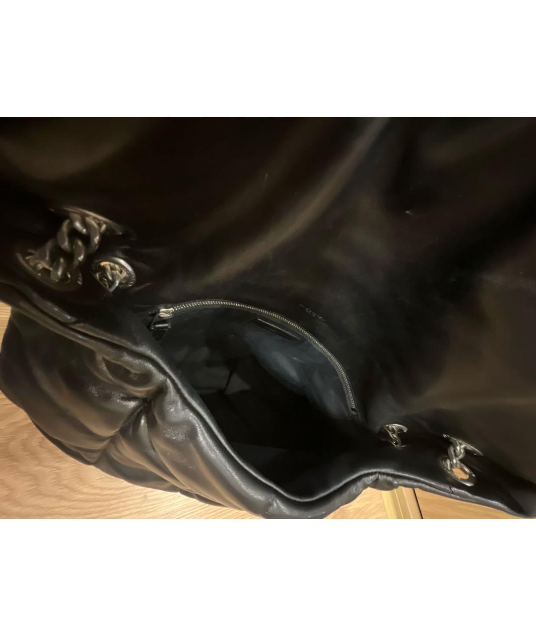 SAINT LAURENT Черная кожаная сумка через плечо, фото 4