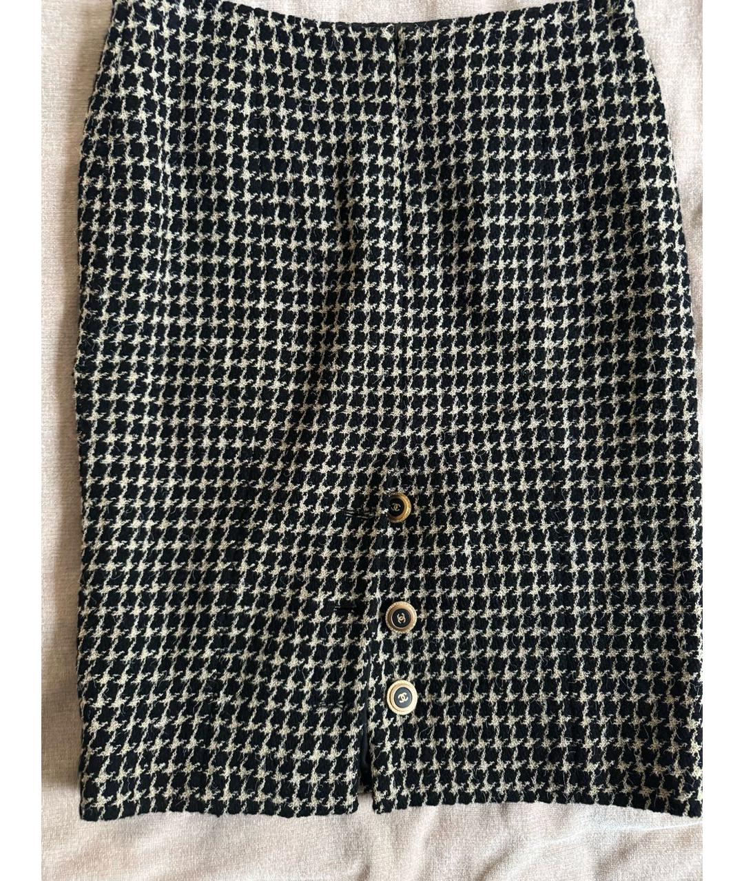 CHANEL Мульти шерстяная юбка миди, фото 2