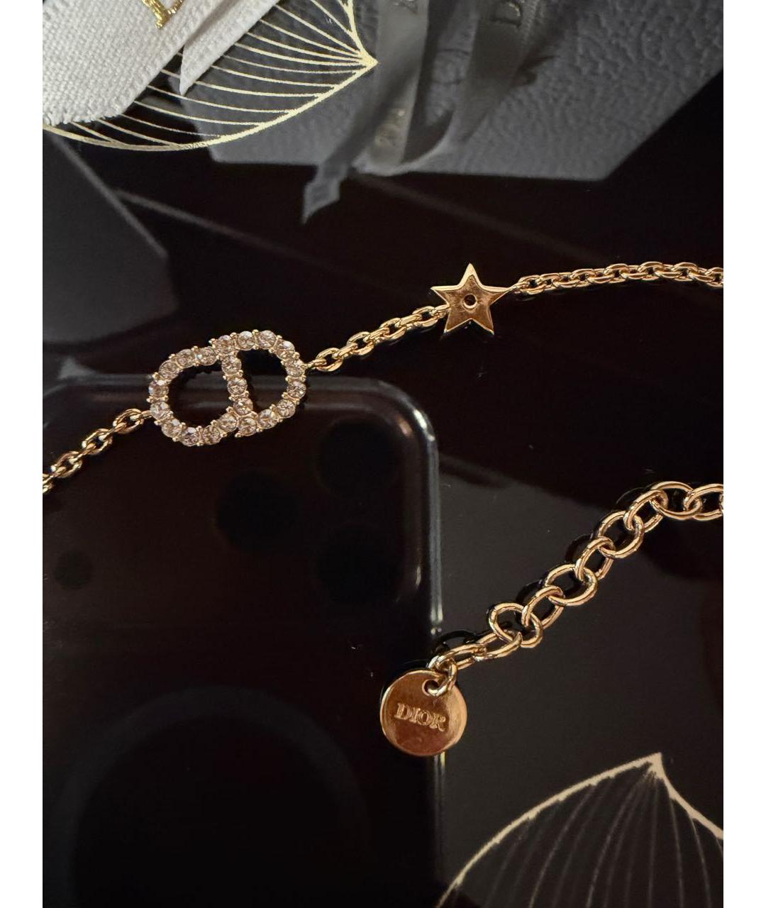 CHRISTIAN DIOR Золотой металлический браслет, фото 3