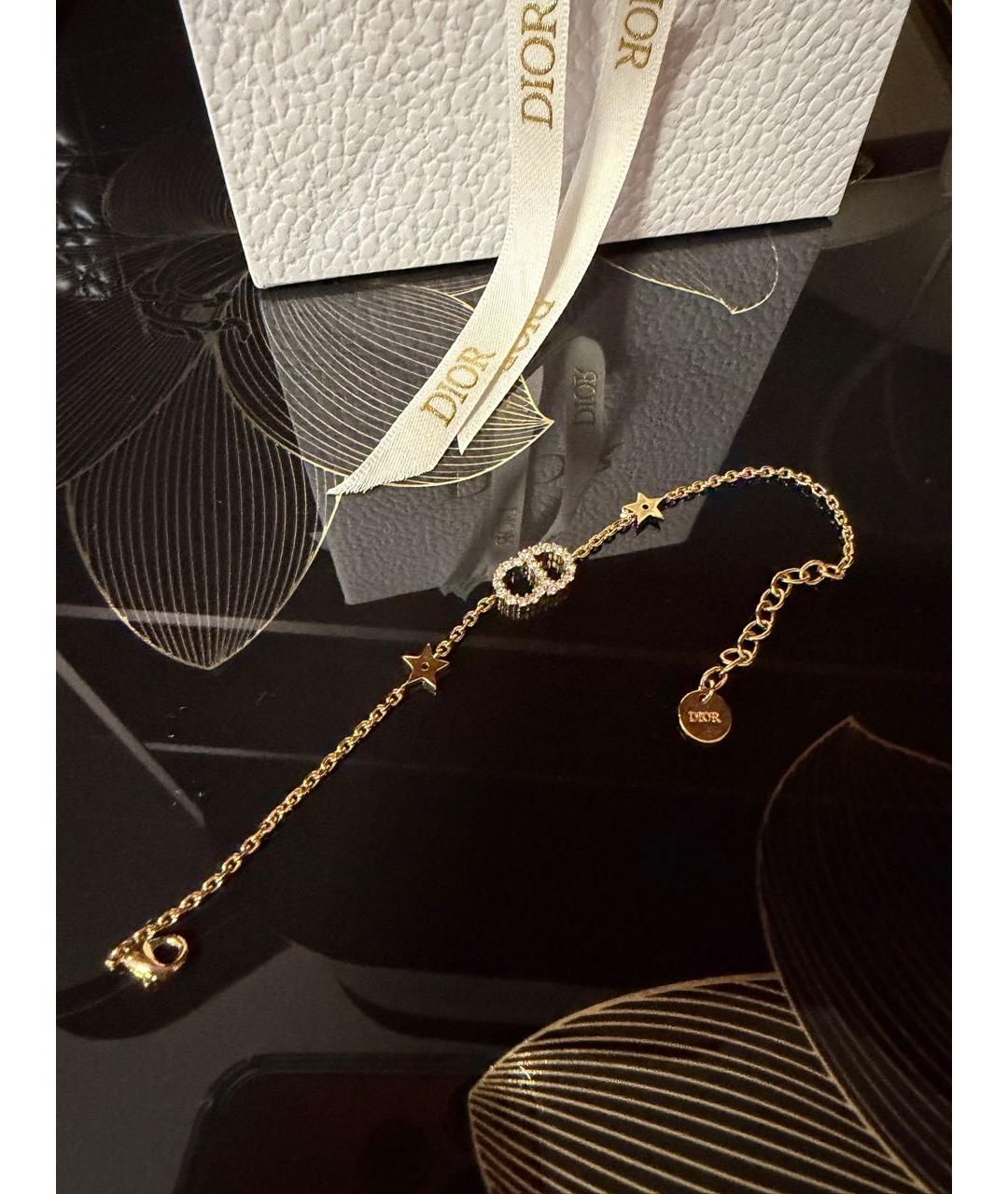 CHRISTIAN DIOR Золотой металлический браслет, фото 2