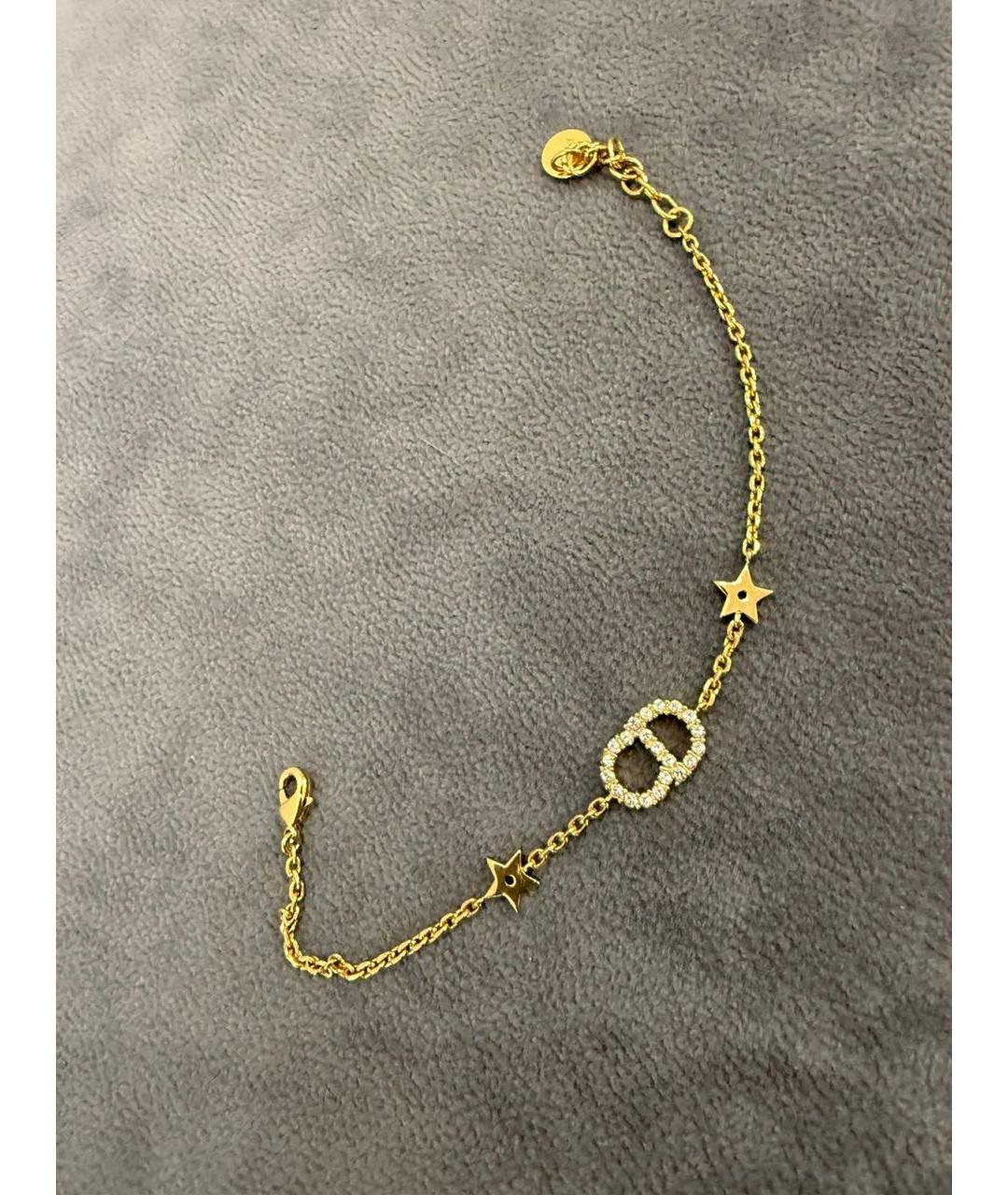 CHRISTIAN DIOR Золотой металлический браслет, фото 6