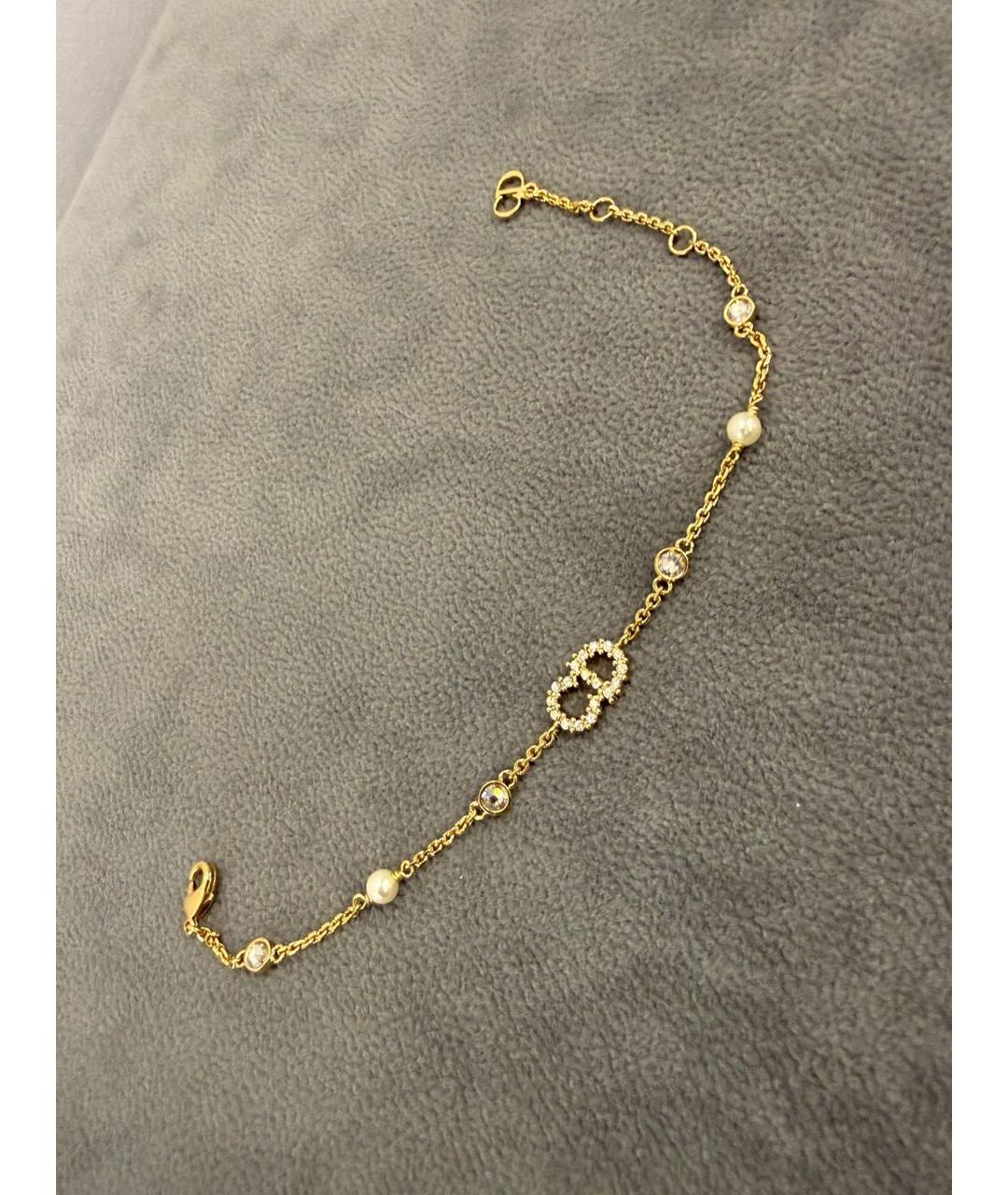 CHRISTIAN DIOR Золотой металлический браслет, фото 6