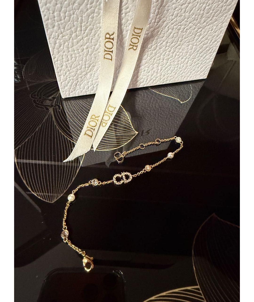 CHRISTIAN DIOR Золотой металлический браслет, фото 2