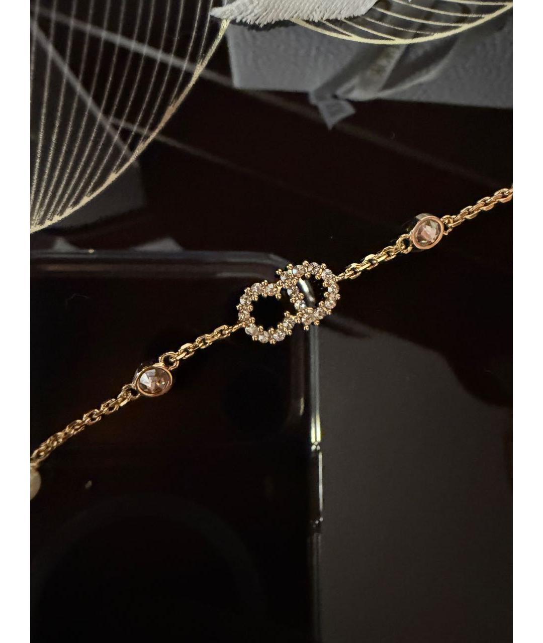 CHRISTIAN DIOR Золотой металлический браслет, фото 4