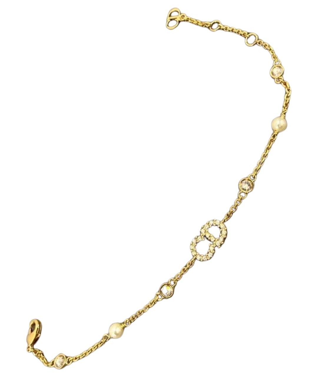 CHRISTIAN DIOR Золотой металлический браслет, фото 1