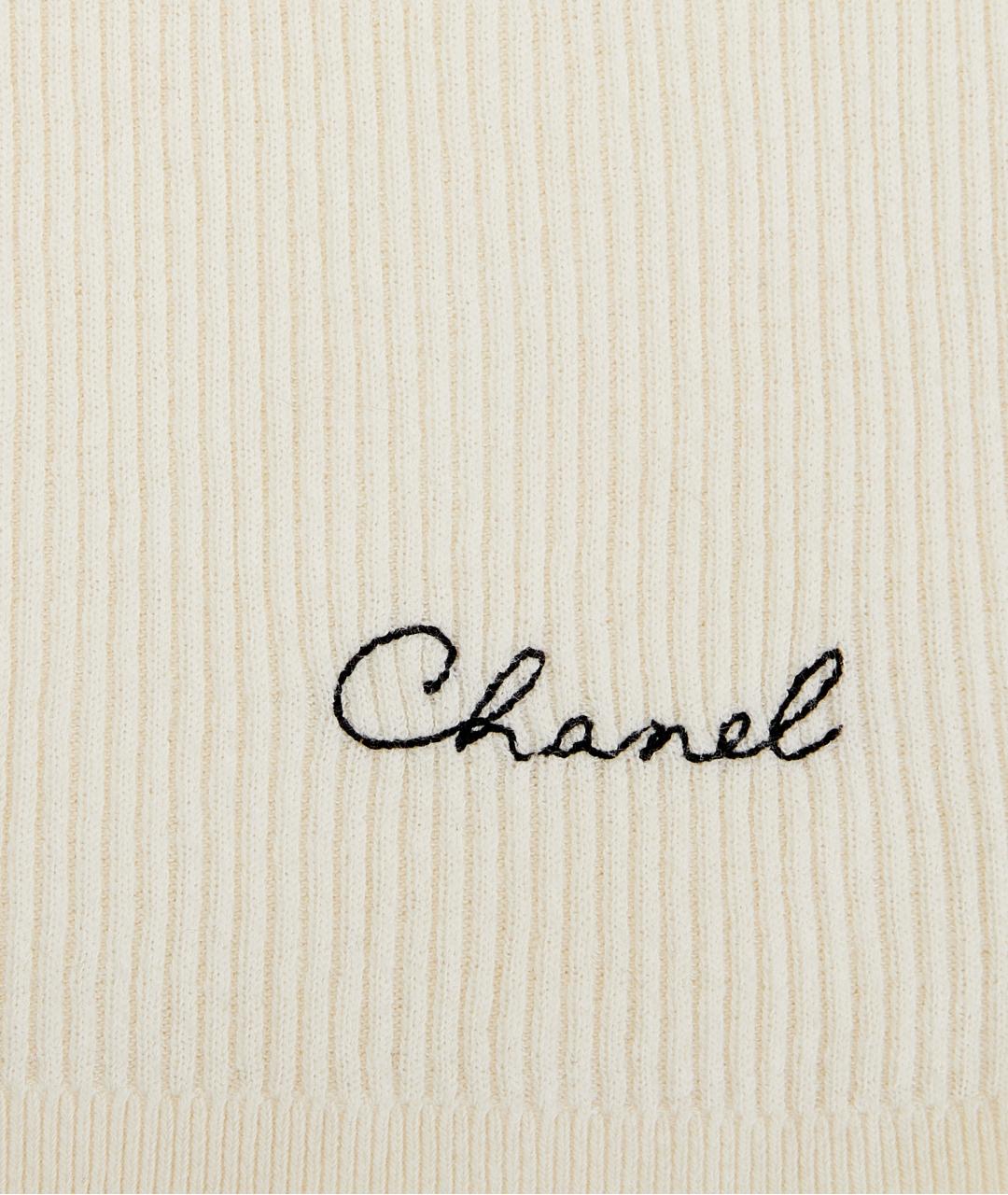 CHANEL Бежевая хлопковая футболка, фото 4