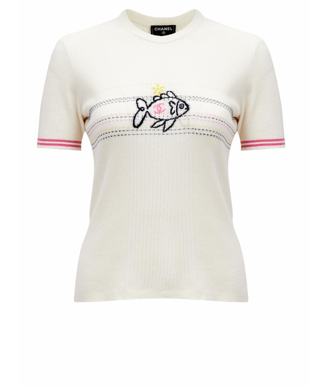 CHANEL Бежевая хлопковая футболка, фото 1