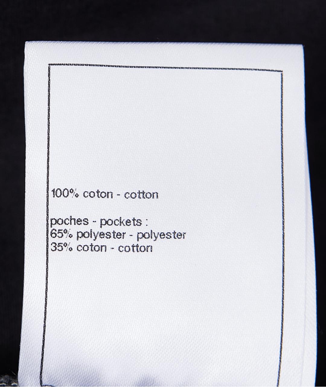 CHANEL Черные хлопковые прямые джинсы, фото 5