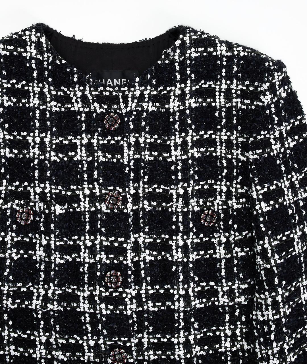 CHANEL Черный шерстяной жакет/пиджак, фото 3