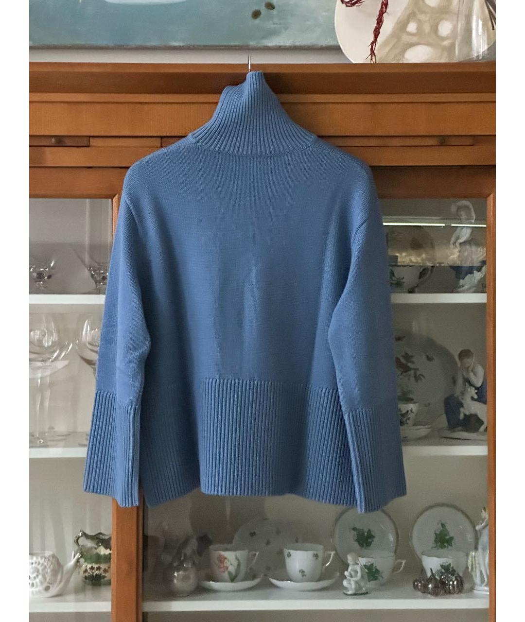 TOTEME Голубой шерстяной джемпер / свитер, фото 2