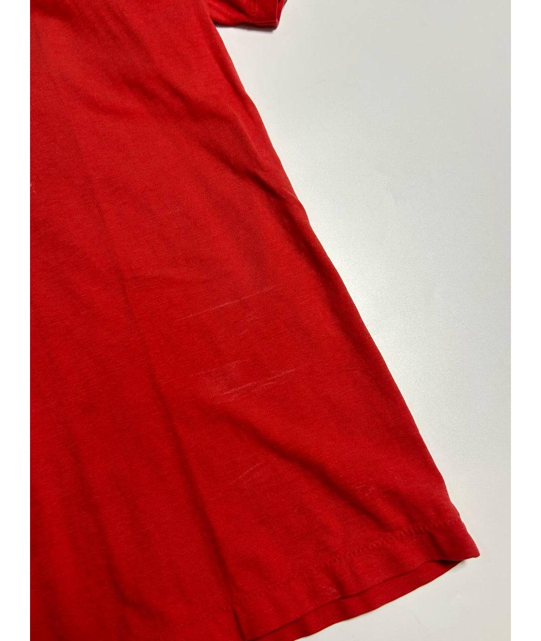 ISSEY MIYAKE Красная хлопковая футболка, фото 7