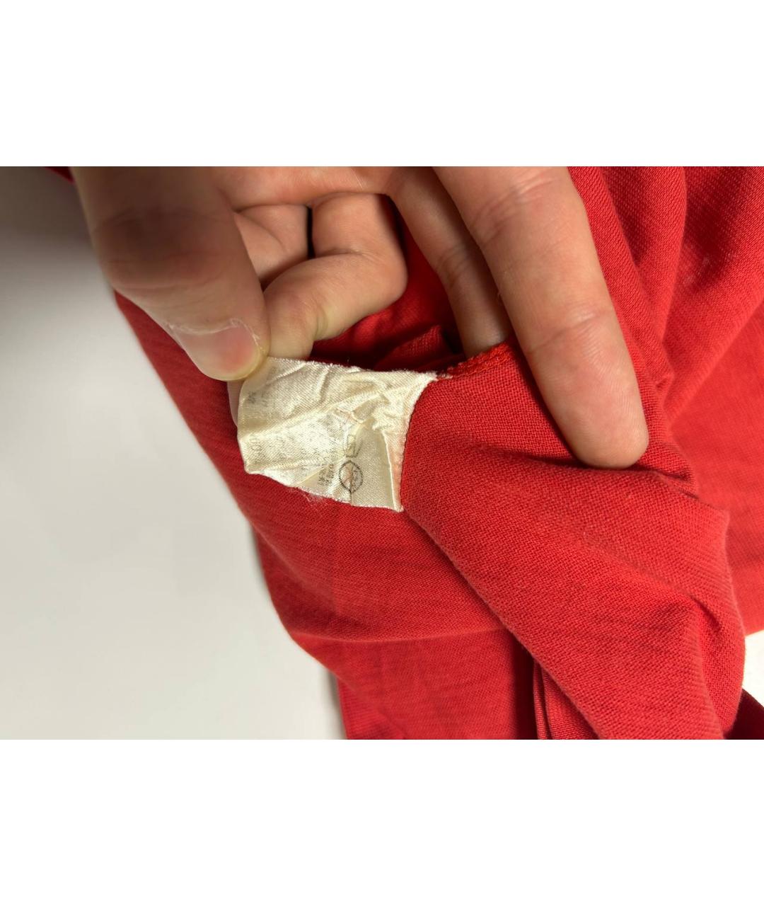 ISSEY MIYAKE Красная хлопковая футболка, фото 5