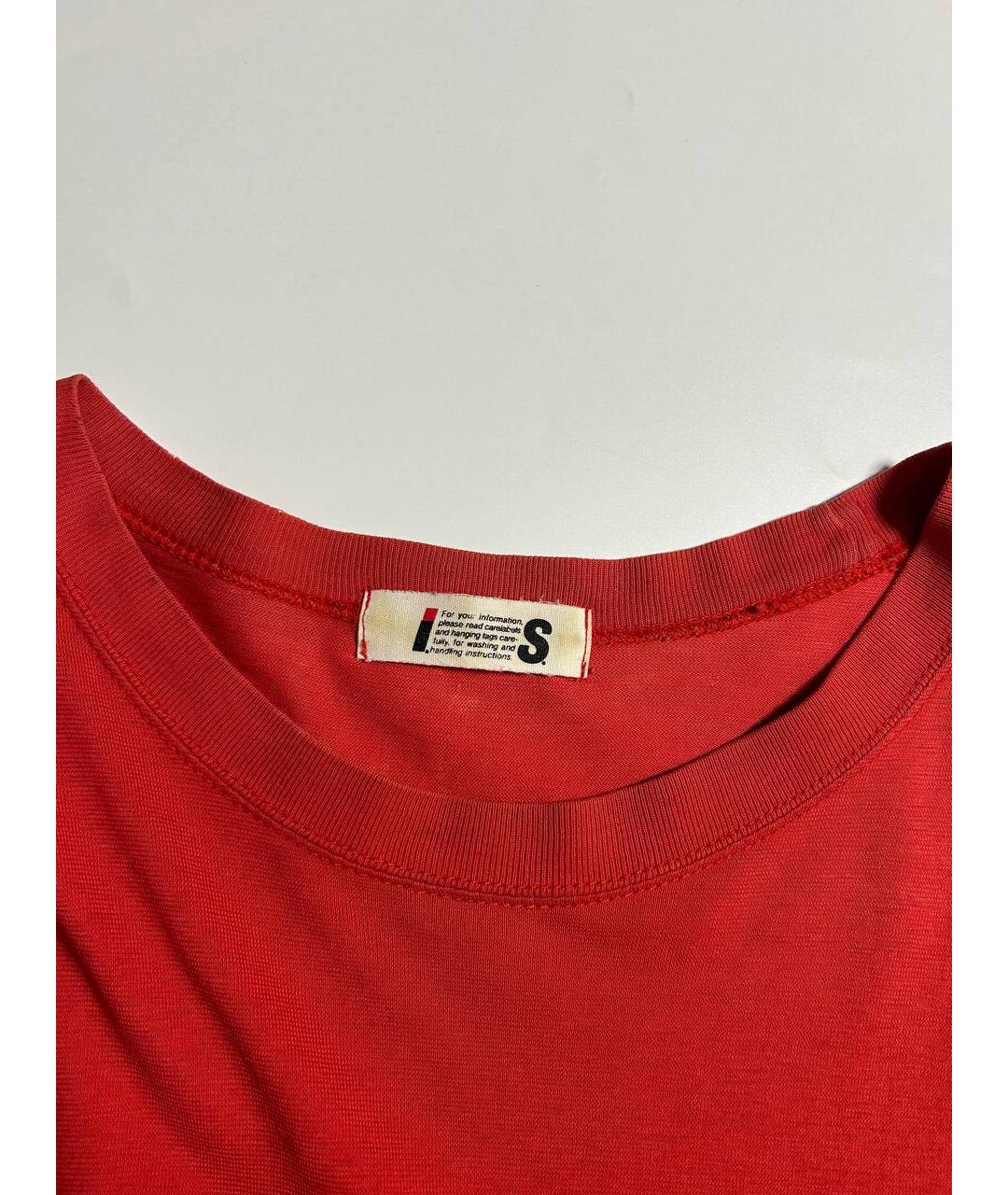 ISSEY MIYAKE Красная хлопковая футболка, фото 3