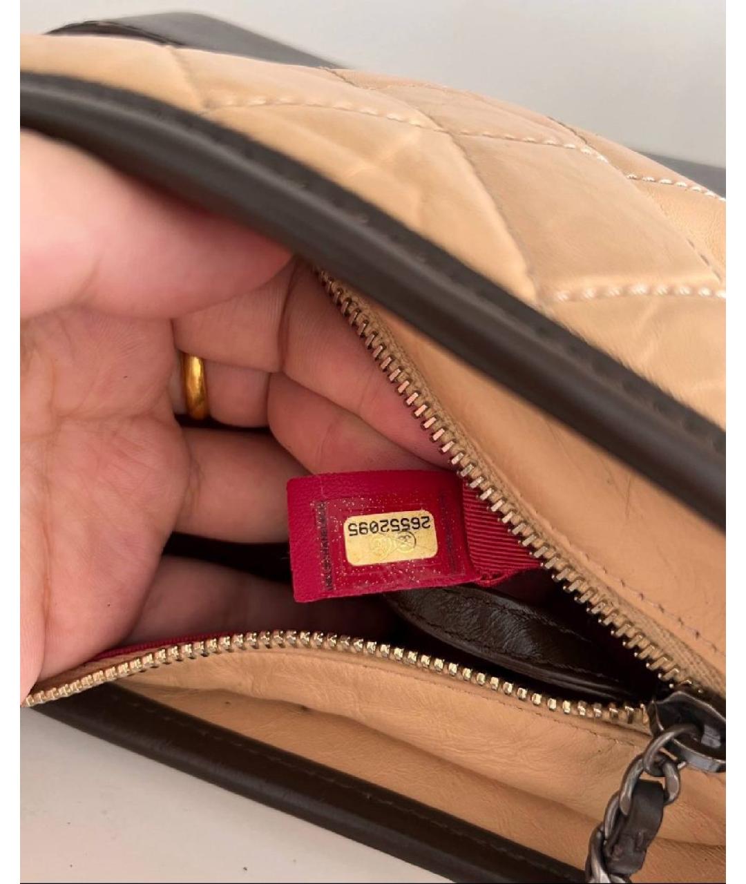 CHANEL Оранжевая кожаная сумка тоут, фото 6