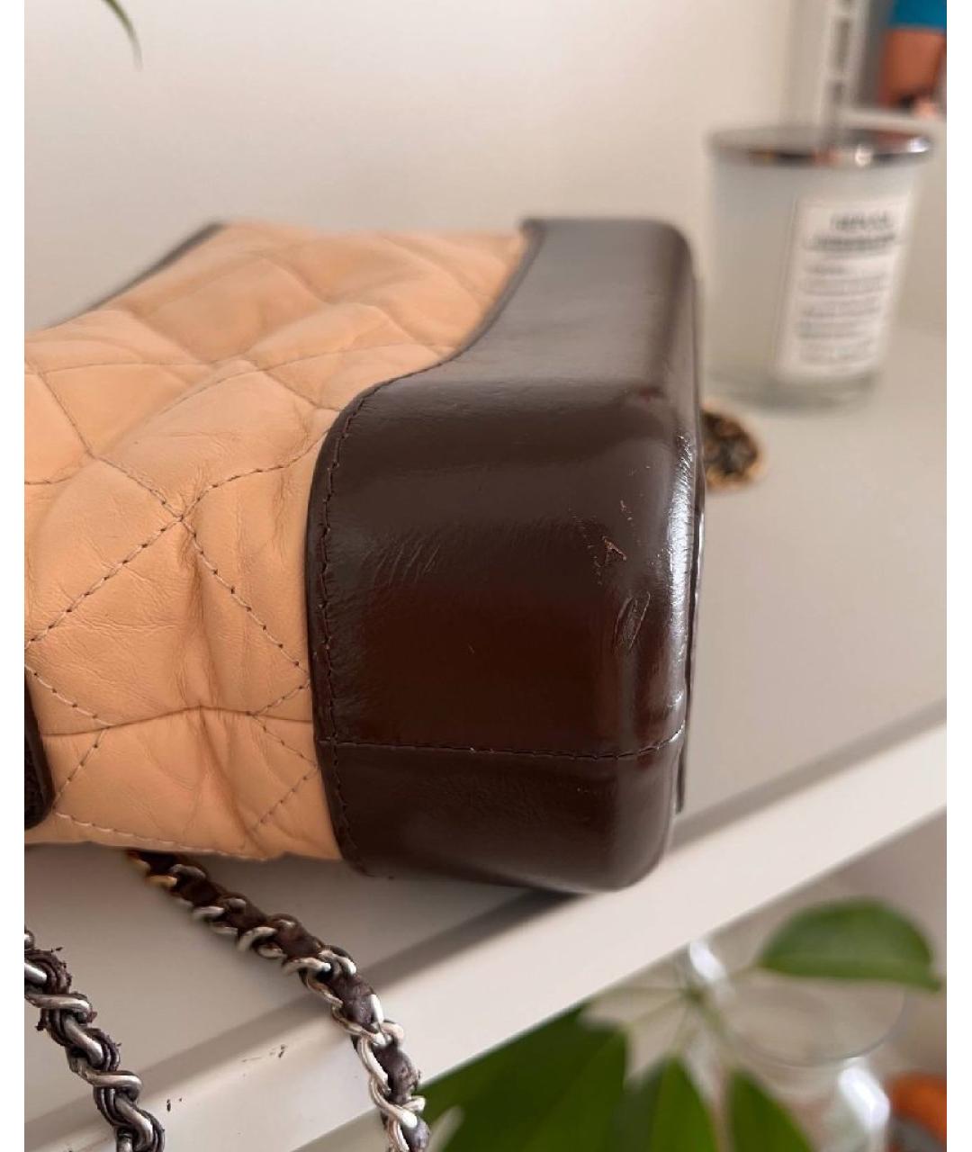 CHANEL Оранжевая кожаная сумка тоут, фото 7