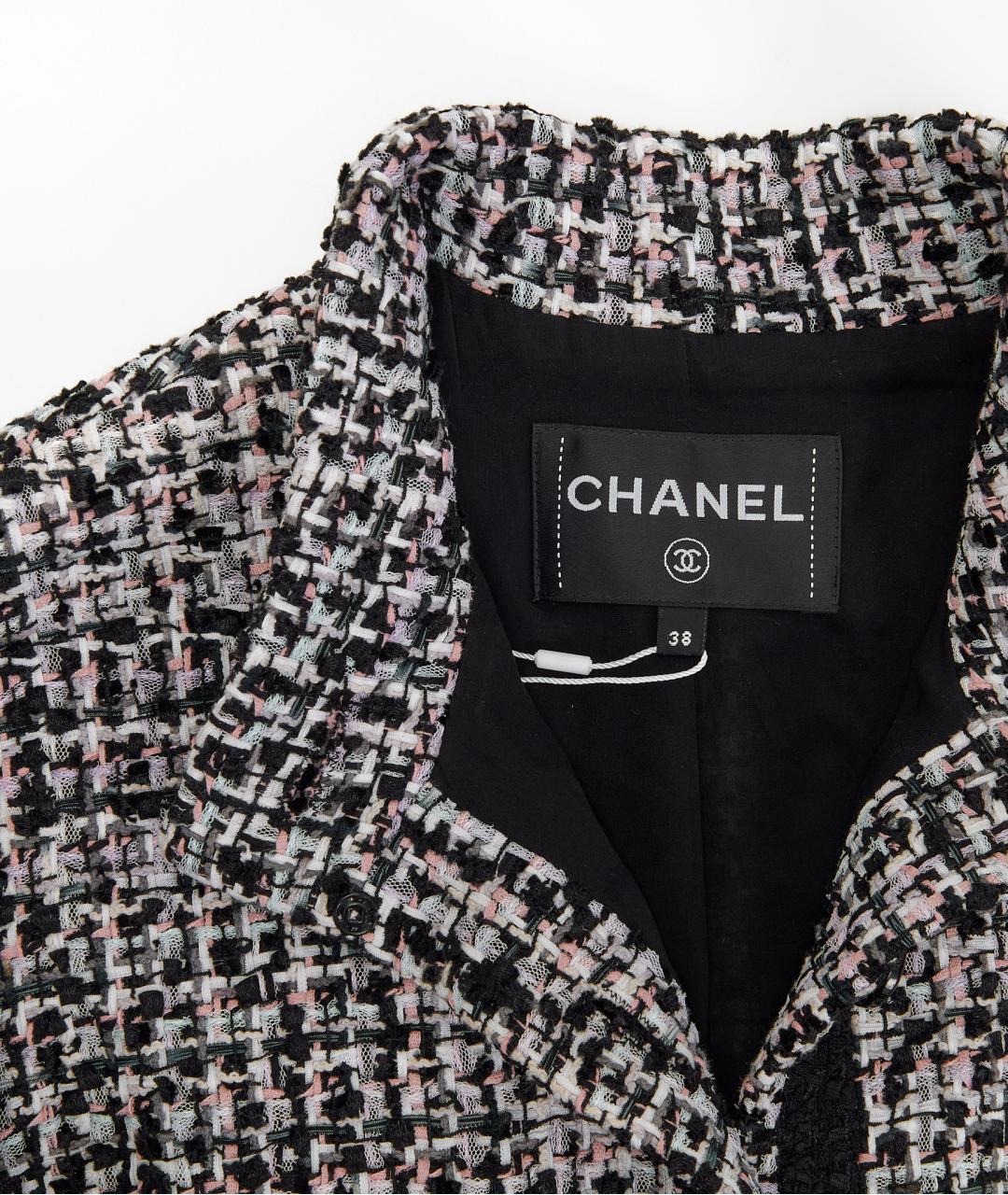 CHANEL Черный хлопковый жакет/пиджак, фото 6