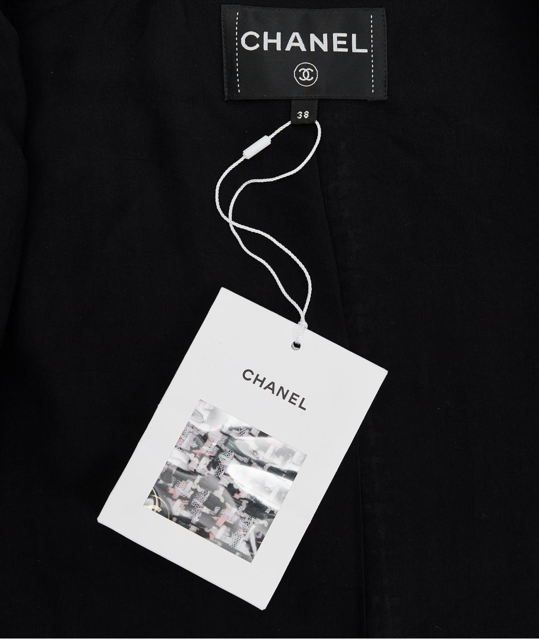 CHANEL Черный хлопковый жакет/пиджак, фото 8