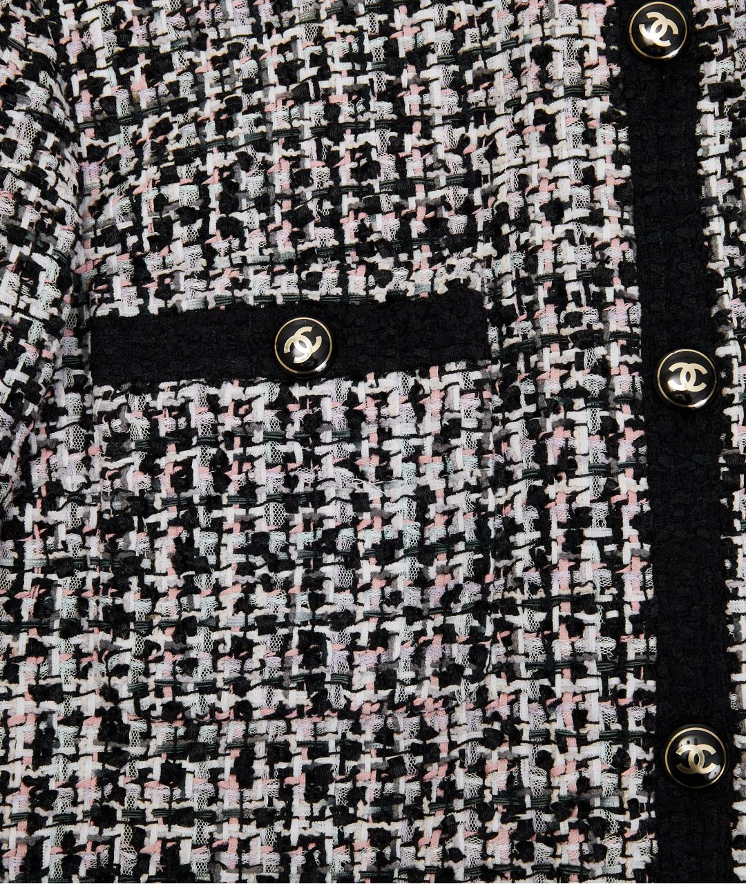 CHANEL Черный хлопковый жакет/пиджак, фото 4