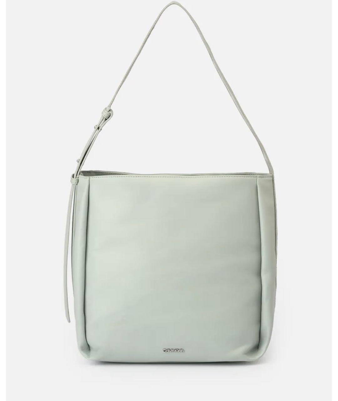 CALVIN KLEIN Бирюзовая сумка через плечо из искусственной кожи, фото 3